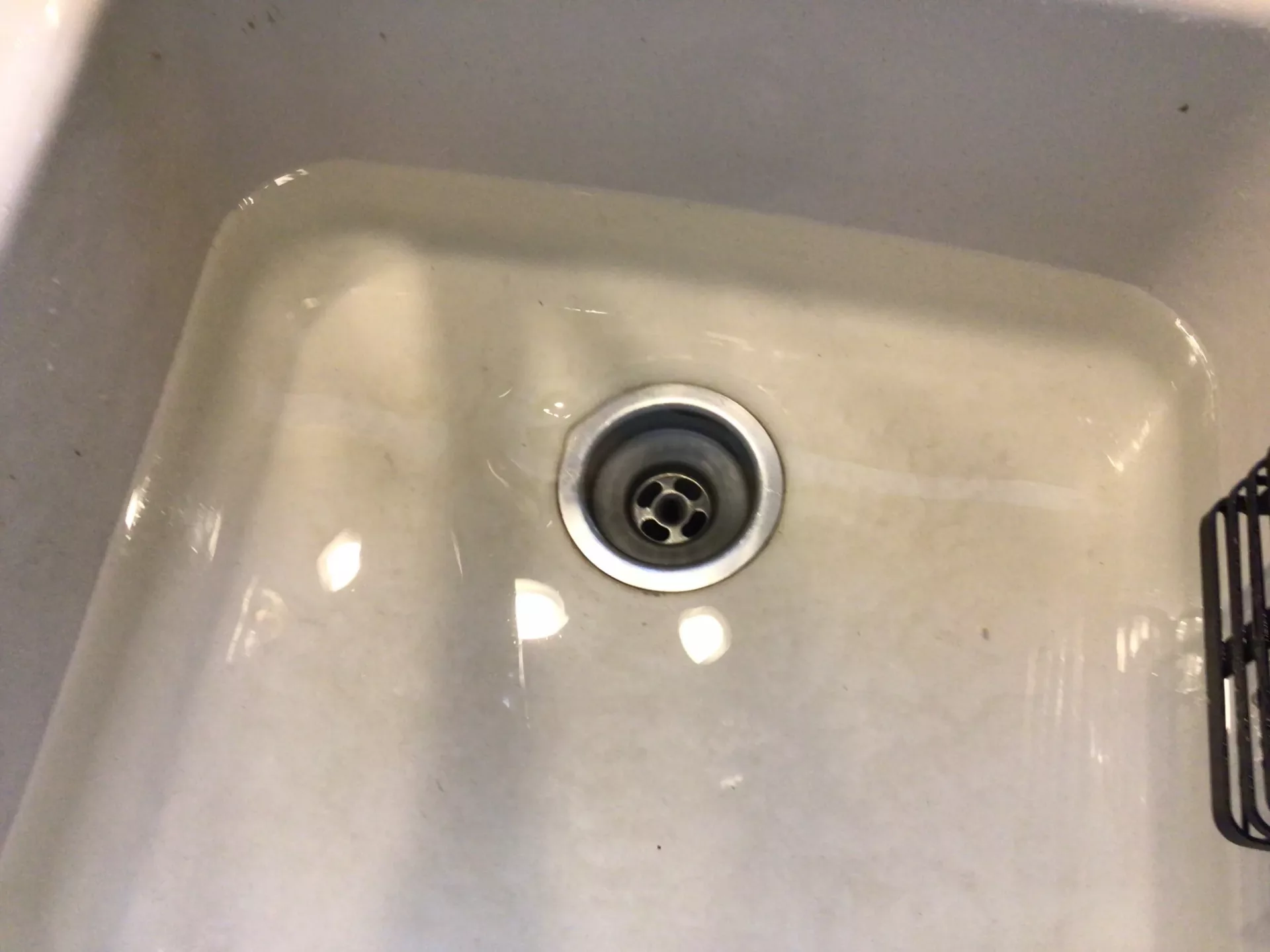 Clogged drain being inspected by a Thomas plumber